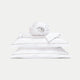 Duvet Cover Set & Fitted Sheet Percale Carmel White
