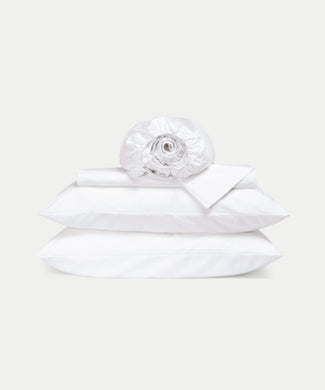 Duvet Cover Set & Fitted Sheet Percale White Duvet Cover Set & Fitted Sheet Percale White