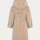 Bathrobe Kids zero-twist cotton with embroidery | Latte