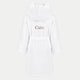Bathrobe Kids zero-twist cotton with embroidery | White