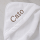 Badcape Baby zero-twist katoen met borduursel | Wit