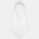 Badcape Baby zero-twist katoen met borduursel | Wit