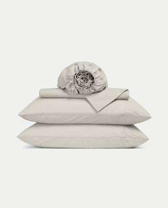 Duvet Cover Set & Fitted Sheet Percale Greige Duvet Cover Set & Fitted Sheet Percale Greige