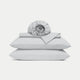 Duvet Cover Set & Fitted Sheet Percale Silver Grey