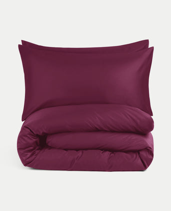DOUXE Duvet Cover Set Egyptian Cotton Sateen 400TC | Burgundy | Limited Edition DOUXE Duvet Cover Set Egyptian Cotton Sateen 400TC | Burgundy | Limited Edition