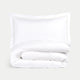 Duvet Cover Set & Fitted Sheet Percale Carmel White