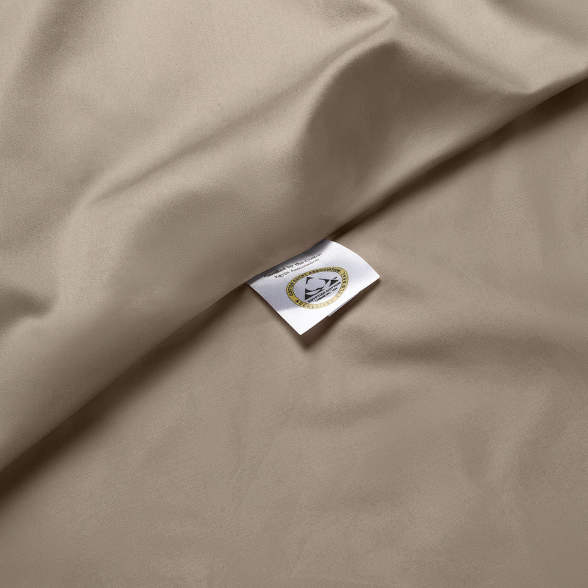Duvet Cover Set & Fitted Sheet Egyptian Cotton Sateen | Champagne
