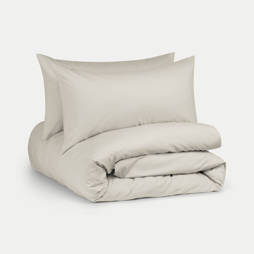Duvet Cover Set Egyptian Cotton Percale 400TC | Greige