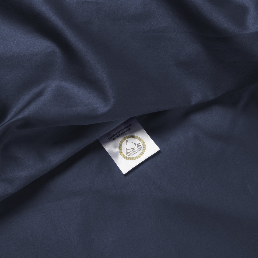 Duvet Cover Set Egyptian Cotton Sateen 400TC | Harbour Blue
