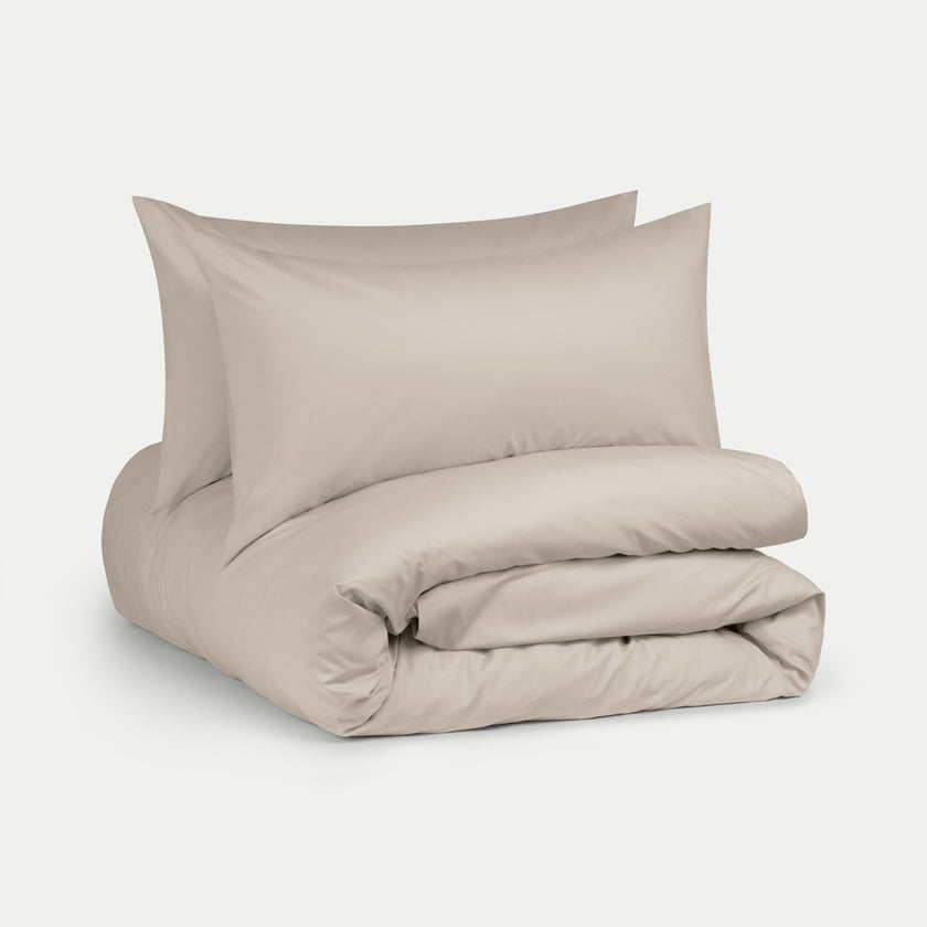 Dekbedovertrekset Egyptisch katoen Percal 400TC | Latte