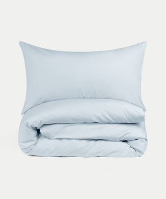 Duvet Cover Set Egyptian Cotton Percale 400TC | Pastel Blue Duvet Cover Set Egyptian Cotton Percale 400TC | Pastel Blue