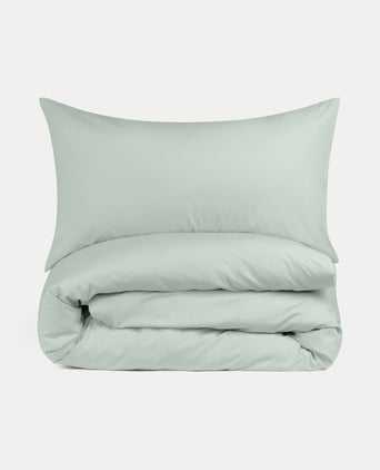Duvet Cover Set Egyptian Cotton Percale 400TC | Pastel Green Duvet Cover Set Egyptian Cotton Percale 400TC | Pastel Green