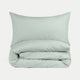 Duvet Cover Set Egyptian Cotton Percale 400TC | Pastel Green