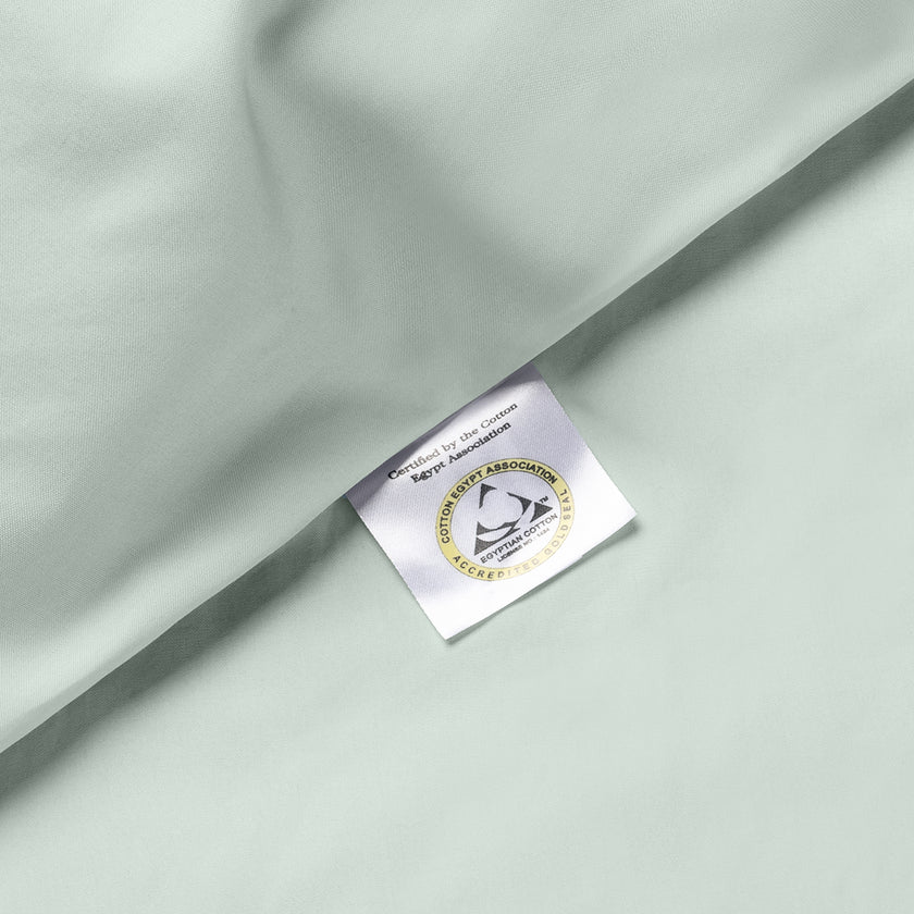 Duvet Cover Set Egyptian Cotton Percale 400TC | Pastel Green