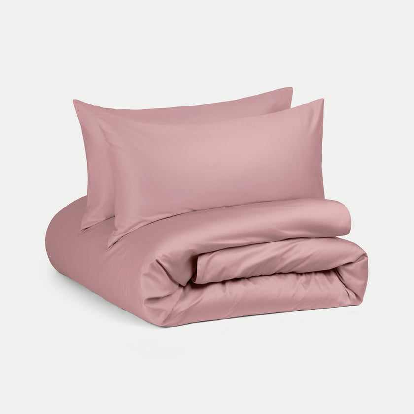 Duvet Cover Set Egyptian Cotton Sateen 400TC | Blush Pink