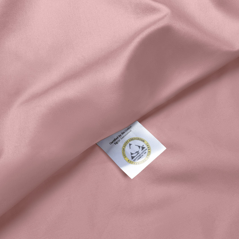 Duvet Cover Set Egyptian Cotton Sateen 400TC | Blush Pink