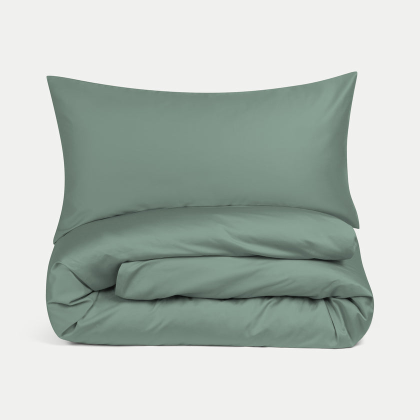 Duvet Cover Set Egyptian Cotton Sateen 400TC | Sage Green
