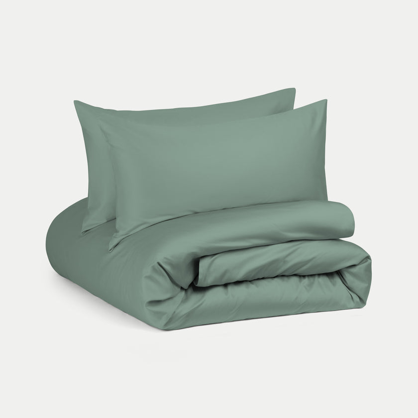 Duvet Cover Set Egyptian Cotton Sateen 400TC | Sage Green