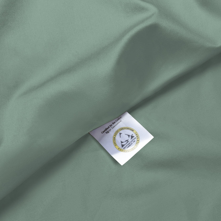 Duvet Cover Set Egyptian Cotton Sateen 400TC | Sage Green
