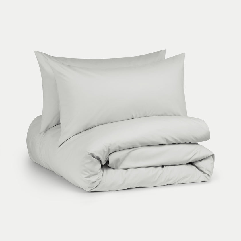 Duvet Cover Set 400TC Percale Egyptian Cotton | Silver Grey