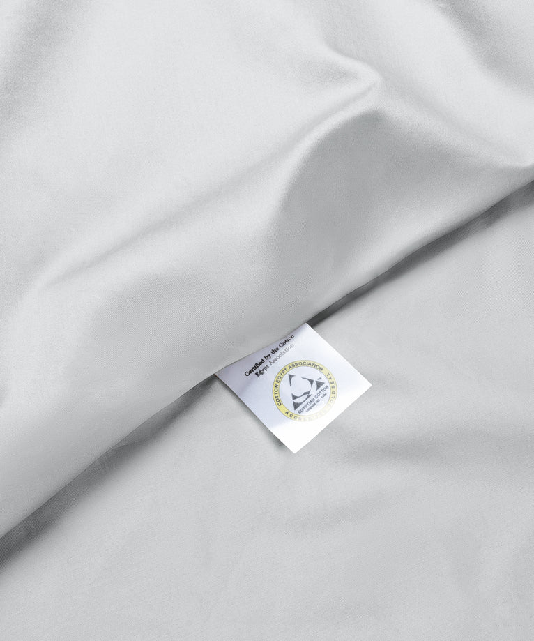 Duvet Cover Set Egyptian Cotton Sateen 400TC | Silver Grey
