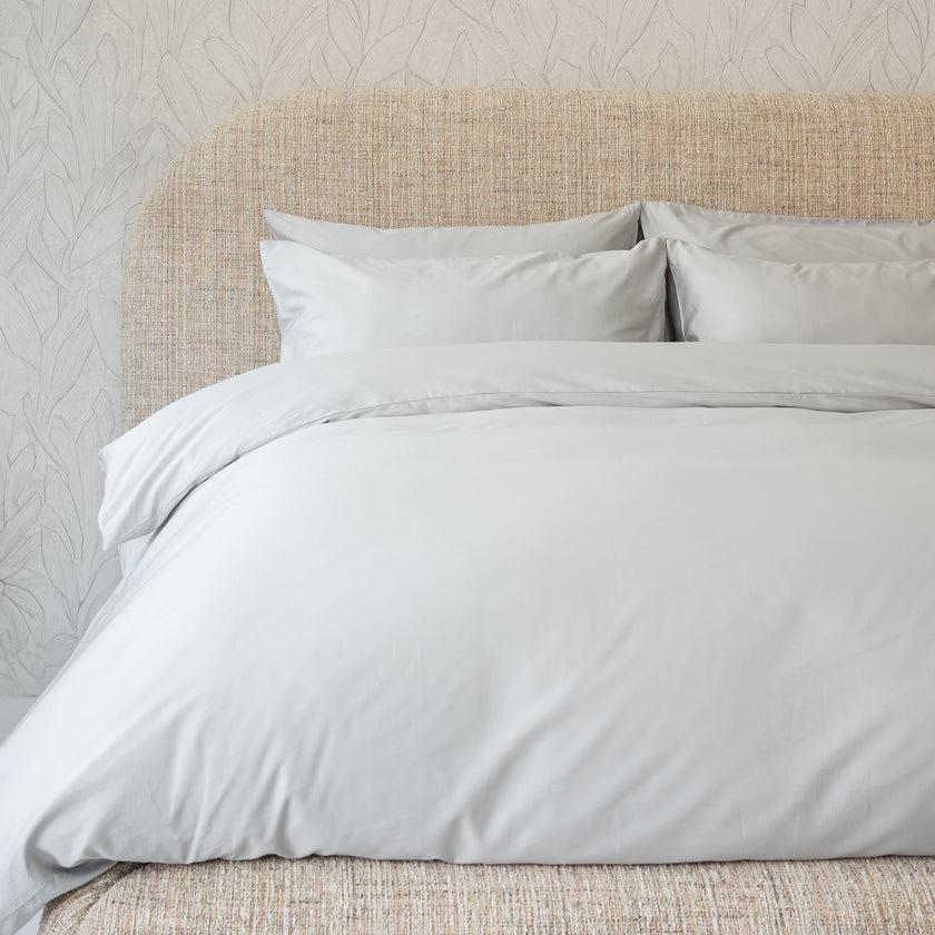 Duvet Cover Set Egyptian Cotton Sateen 400TC | Silver Grey