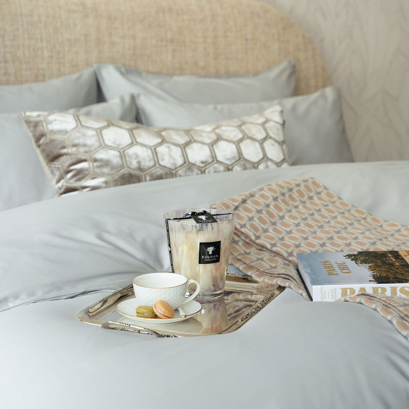 Duvet Cover Set Egyptian Cotton Sateen 400TC | Silver Grey
