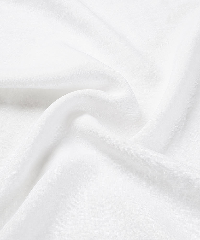 Fitted Sheet 100% Washed Linen | White