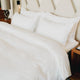 Okura Duvet Cover Set Egyptian Cotton 600TC Sateen | White