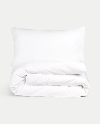 Duvet Cover Set Egyptian Cotton Percale 400TC | White Duvet Cover Set Egyptian Cotton Percale 400TC | White