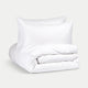 Pulitzer Duvet Cover Set Egyptian Cotton Sateen 400TC | White