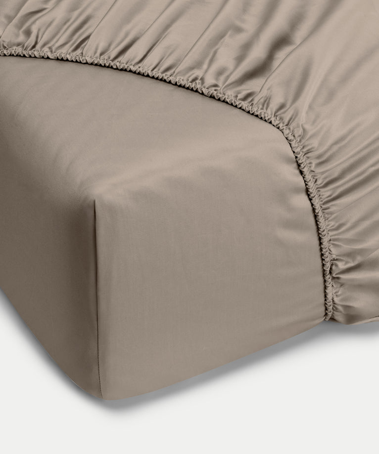 Fitted Sheet Egyptian Cotton Sateen 400TC | Champagne