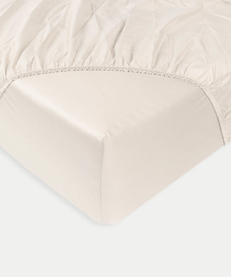 Egyptian Cotton Fitted Sheet Sateen 400TC | Cream Egyptian Cotton Fitted Sheet Sateen 400TC | Cream