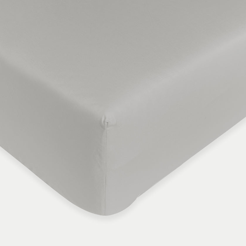 Duvet Cover Set & Fitted Sheet Percale Silver Grey