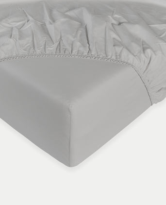 Fitted Sheet Egyptian Cotton Percale 400TC | Silver Grey Fitted Sheet Egyptian Cotton Percale 400TC | Silver Grey