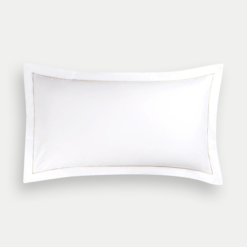 Set of 2 Pillowcases Egyptian Cotton Percale 400TC | Carmel White