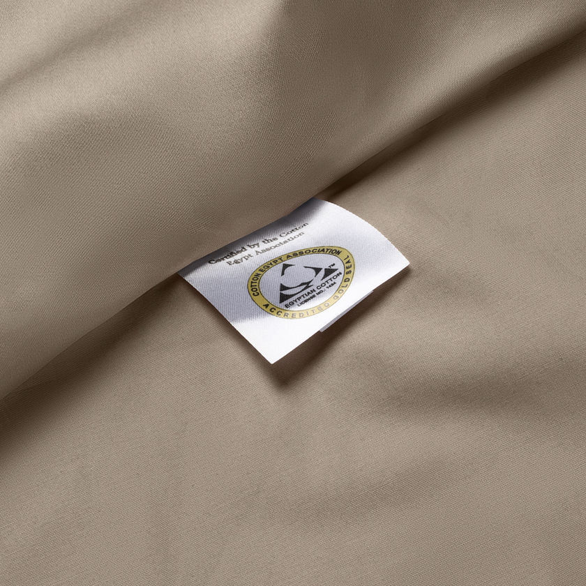 Set of 2 Pillowcases Egyptian Cotton 400TC Sateen | Champagne