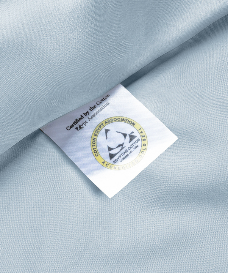 Set of 2 Pillowcases Egyptian Cotton 400TC Sateen | Pastel Blue
