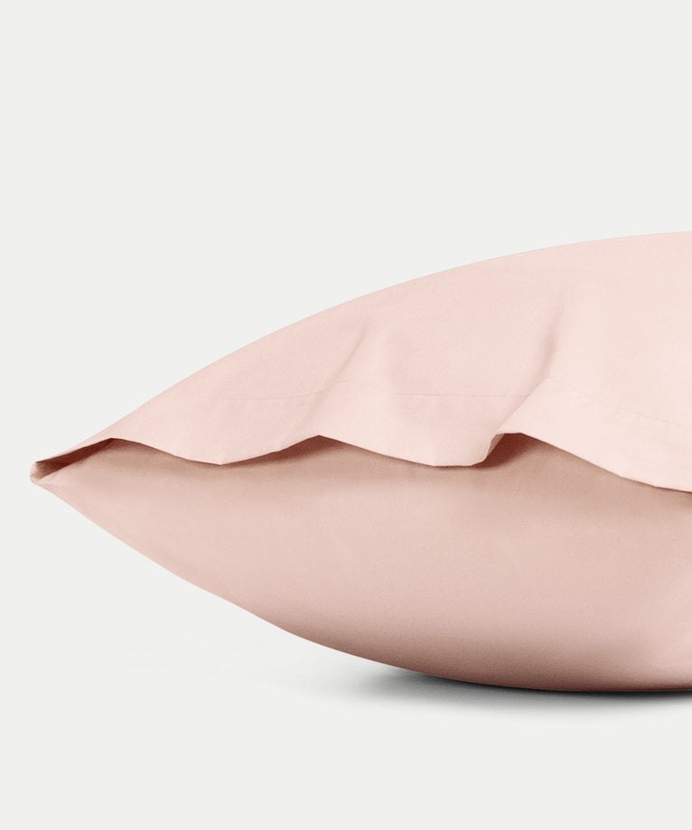 Set of 2 Pillowcases Egyptian Cotton Percale 400TC | Blush Pink