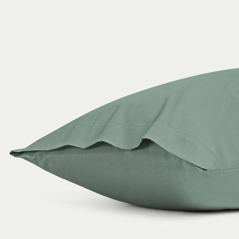 Set of 2 Pillowcases Egyptian Cotton 400TC Sateen | Sage Green