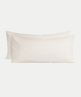 Set van 2 Kussenslopen Egyptisch katoen Percal 400TC | Chalk White Set van 2 Kussenslopen Egyptisch katoen Percal 400TC | Chalk White