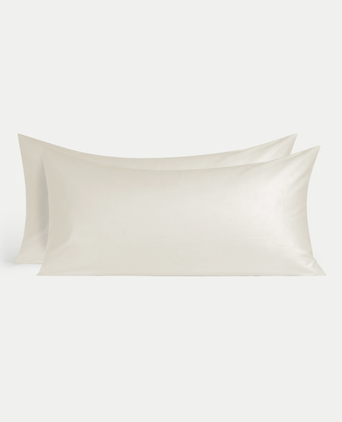 Set of 2 Pillowcases Egyptian Cotton 400TC Sateen | Cream Set of 2 Pillowcases Egyptian Cotton 400TC Sateen | Cream