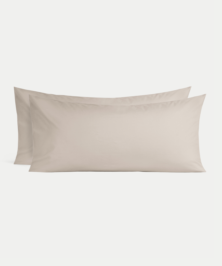 Set of 2 Pillowcases 100% Washed Linen | Oat