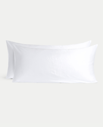 Set of 2 Pillowcases Hotel Okura Egyptian Cotton 600TC Sateen | White Set of 2 Pillowcases Hotel Okura Egyptian Cotton 600TC Sateen | White
