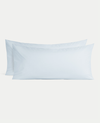 Set van 2 Kussenslopen Egyptisch katoen 400TC Percal | Pastel Blue Set van 2 Kussenslopen Egyptisch katoen 400TC Percal | Pastel Blue