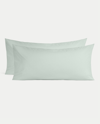Set van 2 Kussenslopen Egyptisch katoen 400TC Percal | Pastel Green Set van 2 Kussenslopen Egyptisch katoen 400TC Percal | Pastel Green