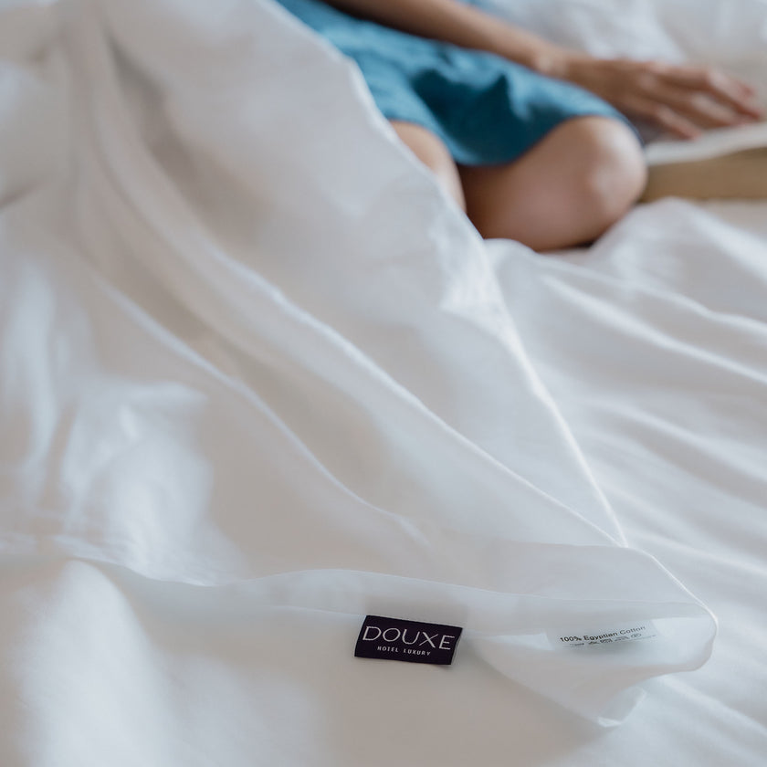 Egyptian Cotton Flat Sheet Percale 400TC | White