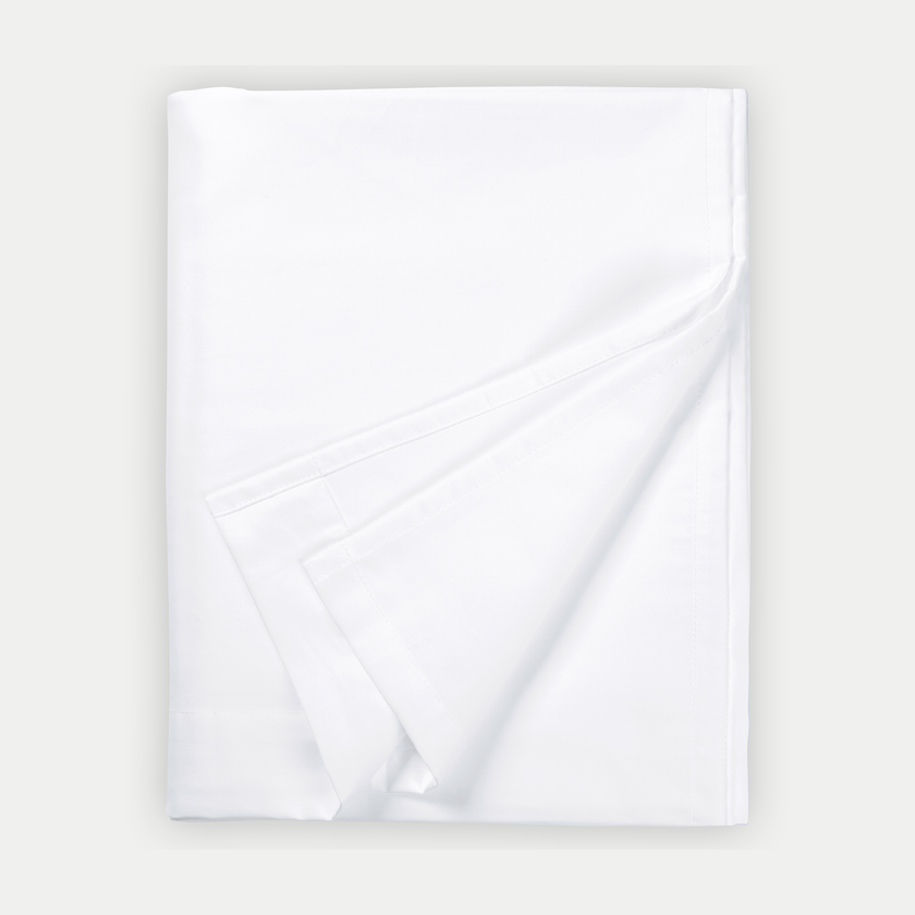 Egyptian Cotton Flat Sheet Percale 400TC | White