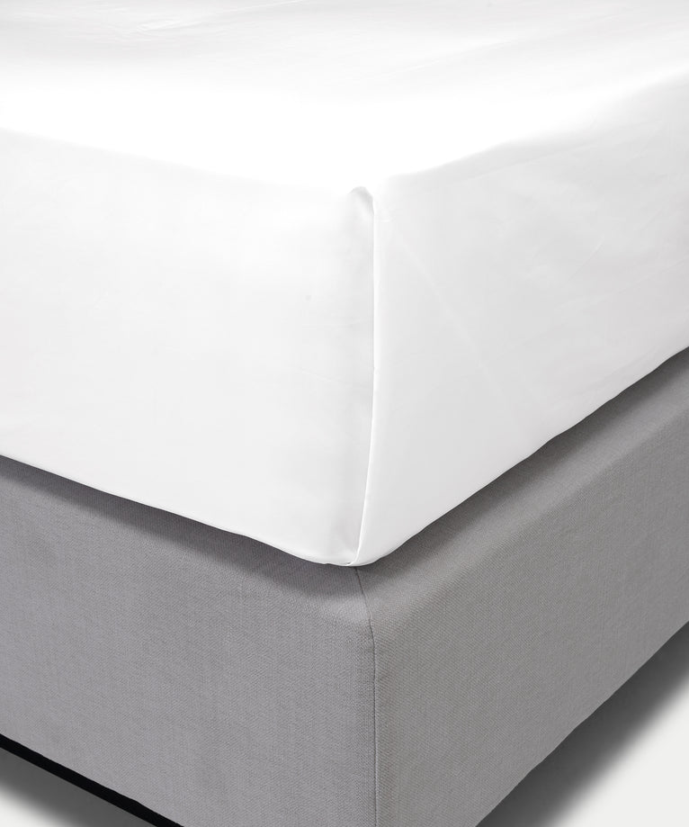 Egyptian Cotton Flat Sheet Percale 400TC | White