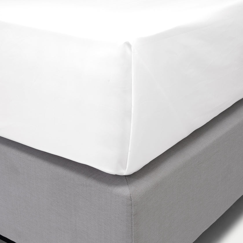 Egyptian Cotton Flat Sheet Percale 400TC | White